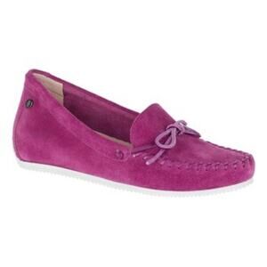 NEW HUSH PUPPIES PURPLE SUEDE WEDGE MOCCASINS BOAT SHOES LOAFERS 7.5
